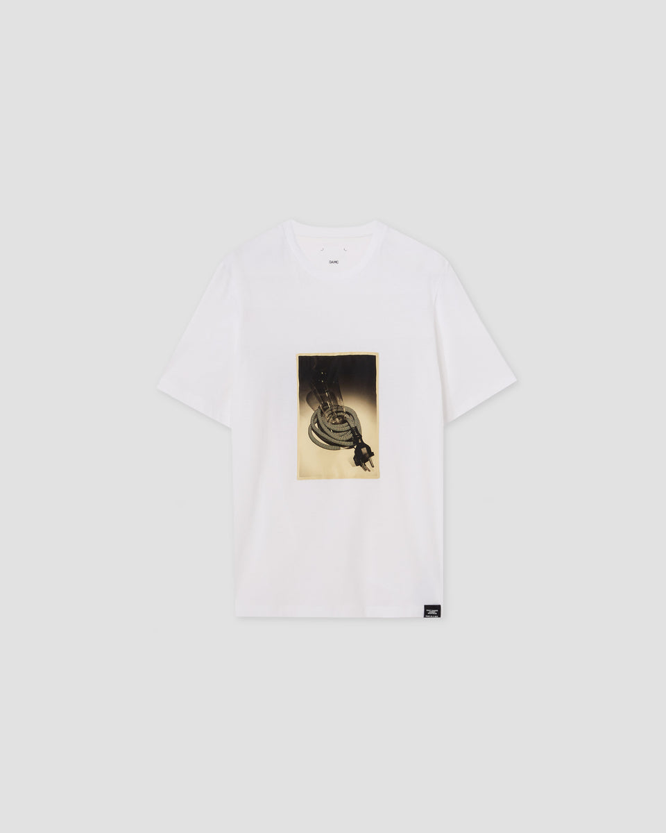 Tシャツ・カットソー OAMC M PLUG TSHIRT WHITE PLUG TSHIRT WHITE OAMM241PRTS017WH Plug T-Shirt in White | OAMC