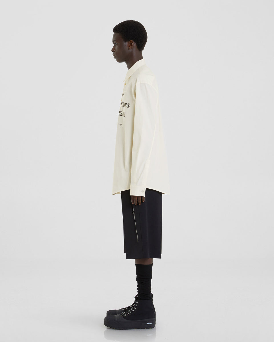 Mark Shirt, Print in Natural White | OAMC
