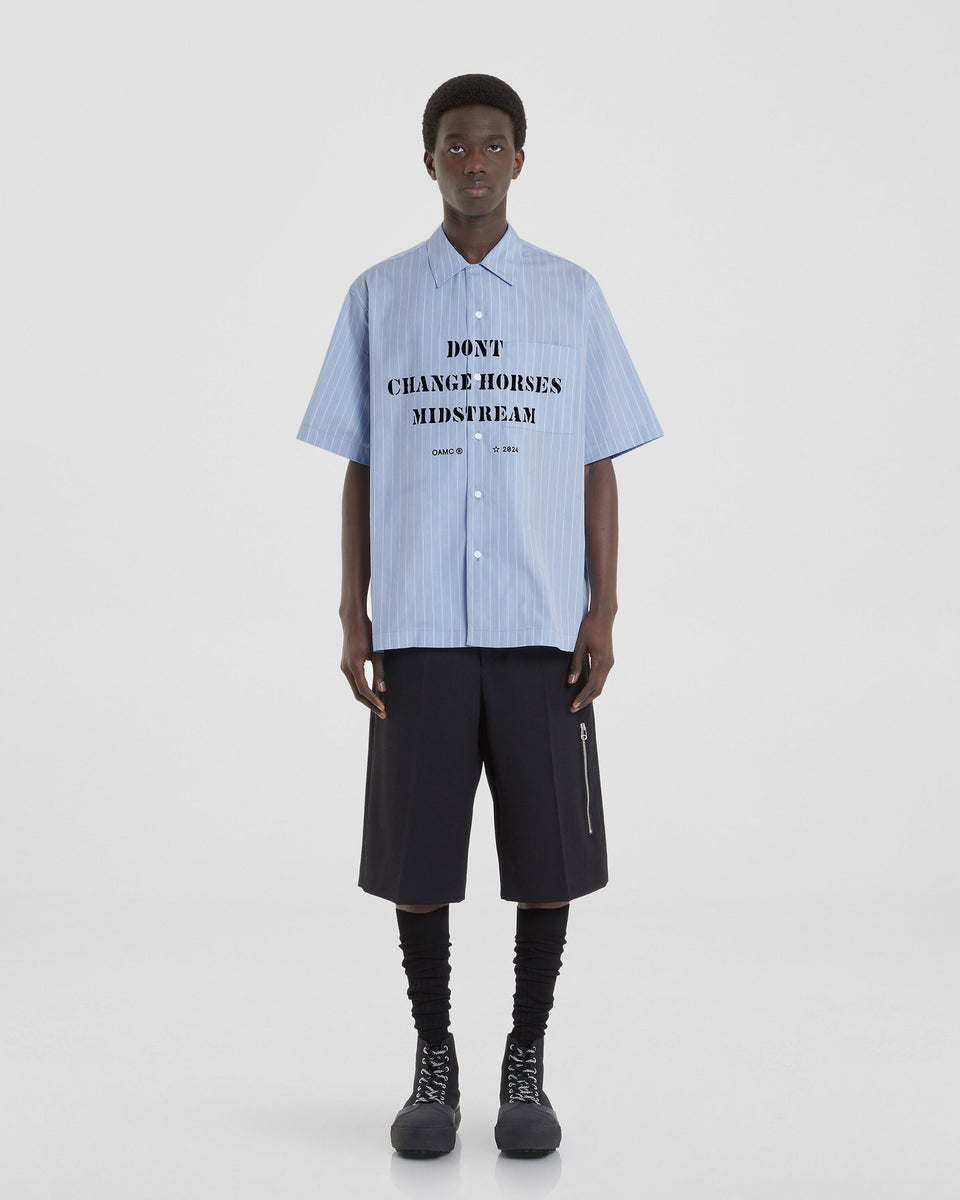Kurt Shirt, Stripes in Light Blue | OAMC